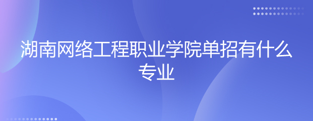 湖南網絡工程職業學院單招專業解讀 聚焦網絡工程設計，培育數字時代技術人才